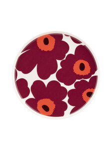Marimekko - Oiva Unikko -lautanen 20 cm - 133 WHITE, BURGUNDY, RED | Stockmann