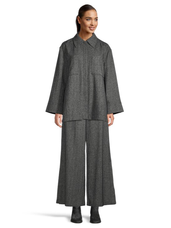 Rue de Tokyo - Peach Herringbone Boucle -housut - BLACK/WHITE | Stockmann - photo 3