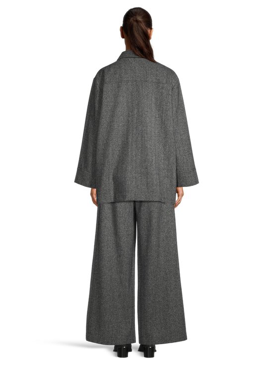 Rue de Tokyo - Peach Herringbone Boucle -housut - BLACK/WHITE | Stockmann - photo 4