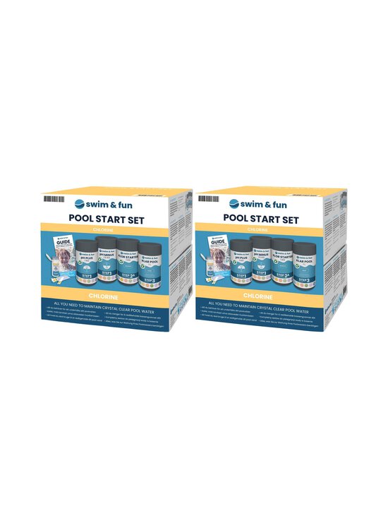 Swim & Fun - Pool Start Set Chlorine -pakkaus 2 kpl - WHITE/BLUE/YELLOW | Stockmann - photo 1