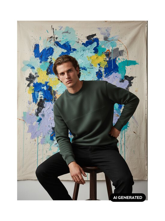 Boss Orange - Pusa Casts Jersey - 377 OPEN GREEN | Stockmann - photo 5