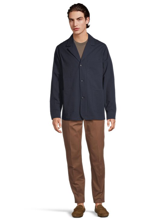 Officine Générale - Sycamore Seersucker Loose Fit -päällyspaita - DARK NAVY | Stockmann - photo 2