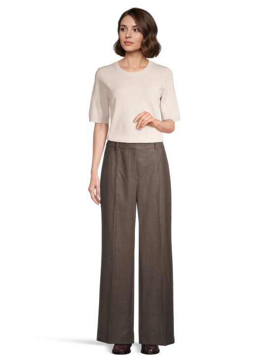ESSENTIALS by Stockmann - Sheresa Wide leg -housut - BROWN MEL -4 | Stockmann - photo 3