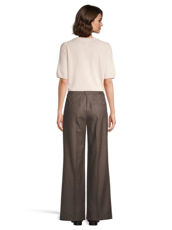 ESSENTIALS by Stockmann - Sheresa Wide leg -housut - BROWN MEL -4 | Stockmann - photo 4