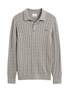 GANT - Classic-palmikkoneule - 93 GREY MELANGE | Stockmann