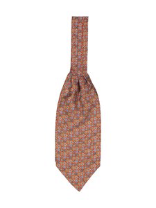 Stockholm Kravatt - Flower Medallion Ascot -silkkihuivi - 2 BROWN/ORANGE | Stockmann
