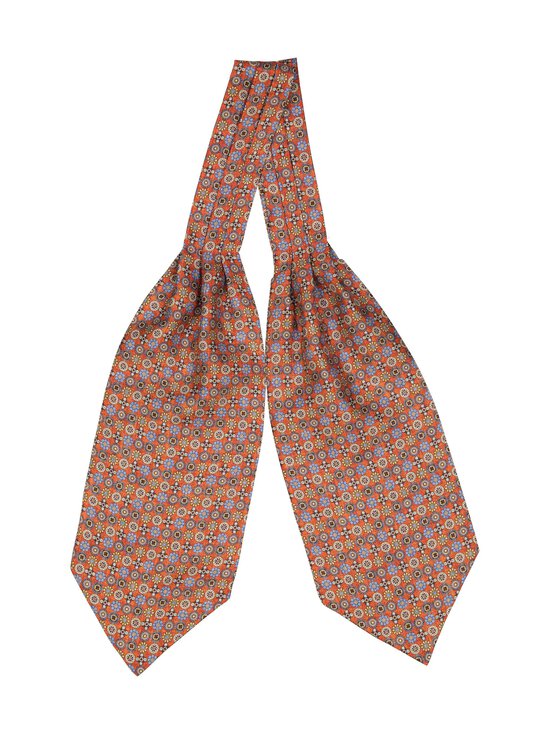 Stockholm Kravatt - Flower Medallion Ascot -silkkihuivi - 2 BROWN/ORANGE | Stockmann - photo 2