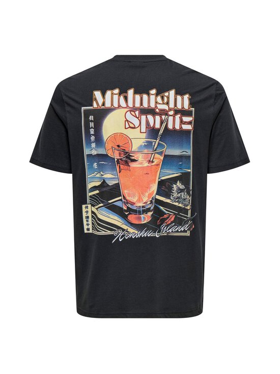 Only & Sons - OnsChris Life t-krekls - JET BLACK PRINT:MIDNIGHT SPRITZ JET - photo 2 Only & Sons - OnsChris Life t-krekls - JET BLACK PRINT:MIDNIGHT SPRITZ JET | Stockmann - photo 2