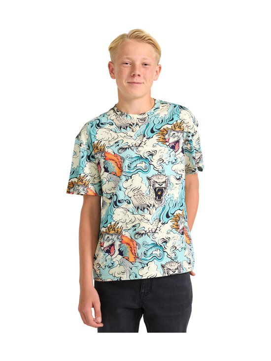 Lindex - T-krekls - 7731 LIGHT DUSTY TURQUOISE | Stockmann - photo 3