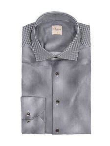 Stenströms - Slimline Hoondstooth Jersey -kauluspaita - BLACK CHECK | Stockmann