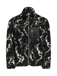 Only & Sons - OnsJaimy Sherpa -takki - BLACK AOP:WHITE | Stockmann