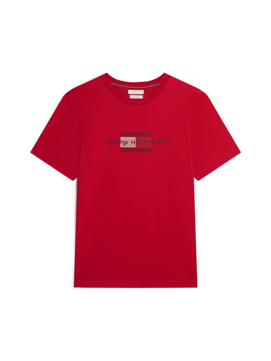 Tommy Hilfiger - T-särk Script Flag - XLD MEDIUM RED | Stockmann - photo 1