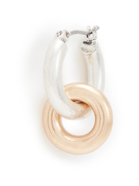 Allsaints - Double Ring Huggie -korvakorut - WARM BRASS/WARM SL | Stockmann - photo 2