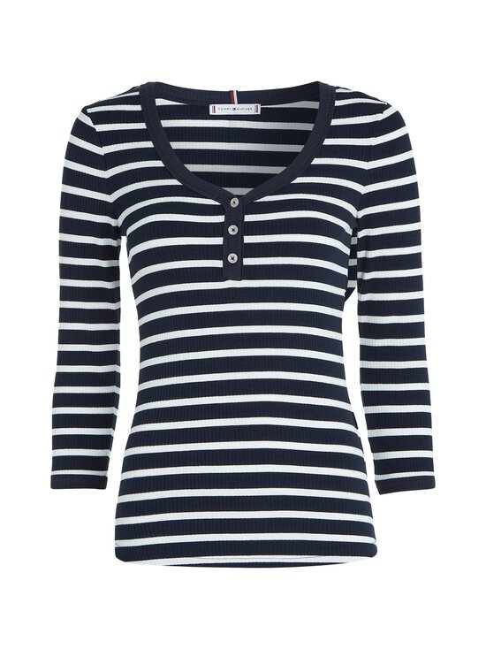 Slim 5x2 Rib Henley -paita