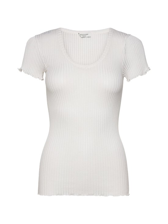 Rosemunde - RWBelize V-Neck - silkki-puuvillapaita - 1049 NEW WHITE | Stockmann - photo 1