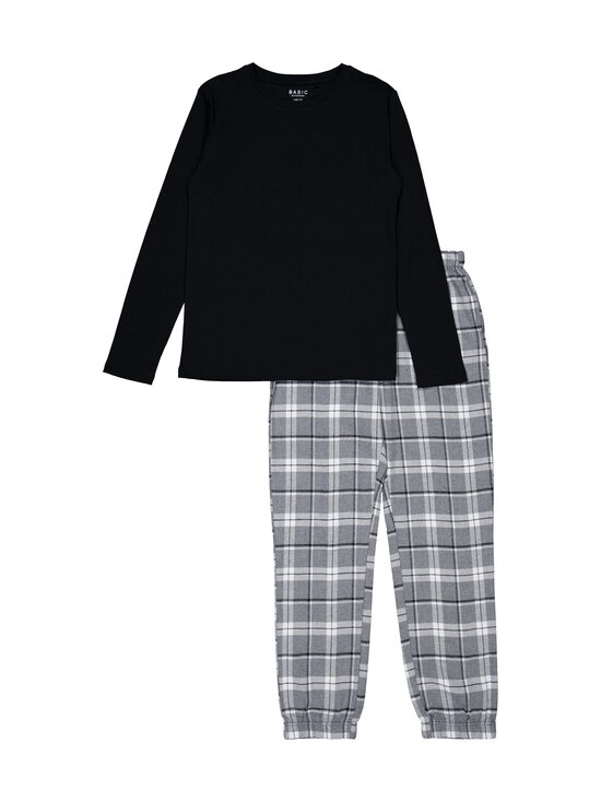 BASIC by Stockmann - Noel-flanellipyjama 2-osainen - GREY CHECK | Stockmann - photo 1