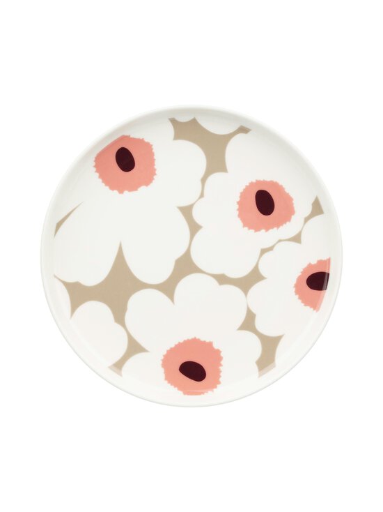 Marimekko - Unikko-lautanen 20 cm - WHITE, CLAY, POWDER, DARK WINE | Stockmann - photo 1