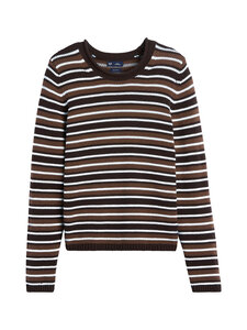 GAP - Cotton Jersey Rollneck -neulepusero - BROWN STRIPE | Stockmann