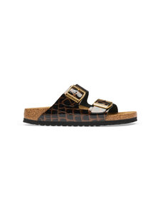 BIRKENSTOCK - Arizona Lena Emboss Animal -sandaalit - EMBOSS LEATHER BLACK | Stockmann