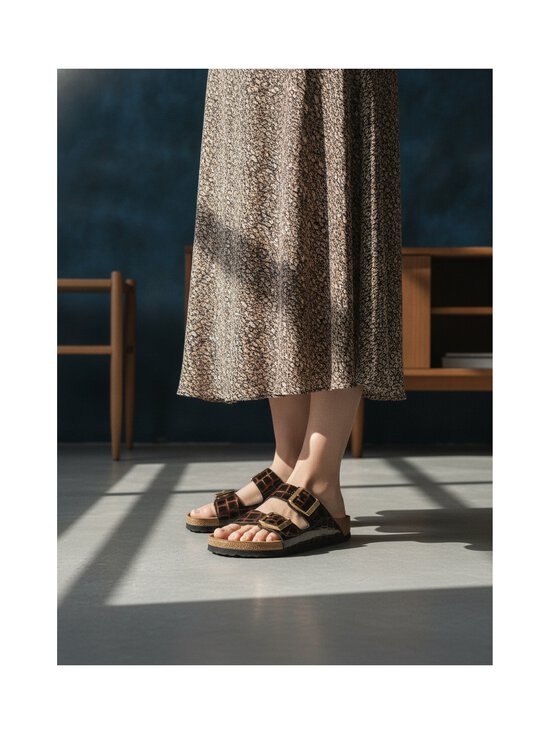 BIRKENSTOCK - Arizona Lena Emboss Animal -sandaalit - EMBOSS LEATHER BLACK | Stockmann - photo 4