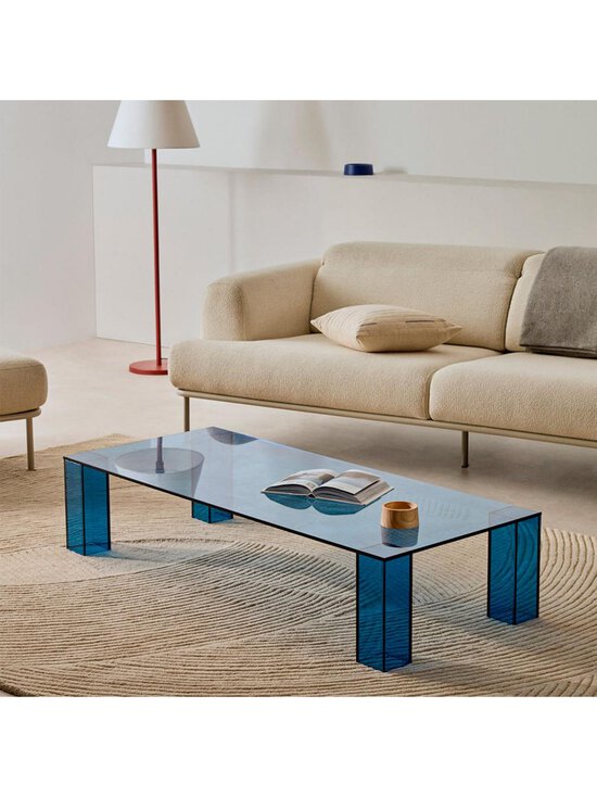 Kave Home - Adularia-sohvapöytä sininen lasi 140 x 60 cm - BLUE | Stockmann - photo 5