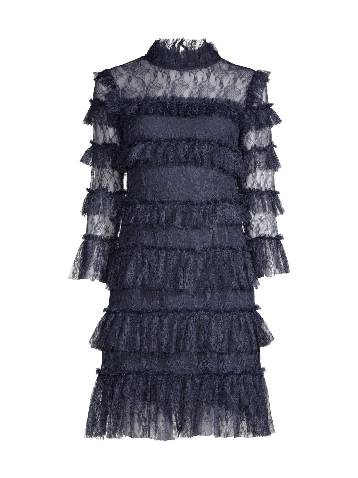 Carmine Frill Lace -mekko