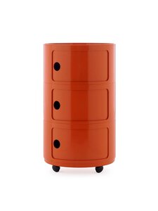 Kartell - Componibili Big -säilytyskaluste 3-osainen / pyörät oranssi - ORANGE | Stockmann