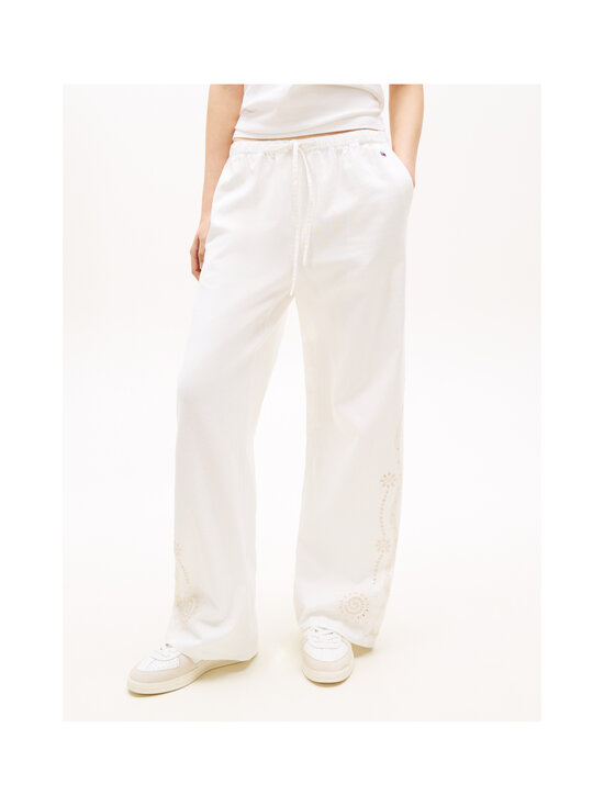 Tommy Jeans - Brodeeratut housut - YBH ANCIENT WHITE | Stockmann - photo 4