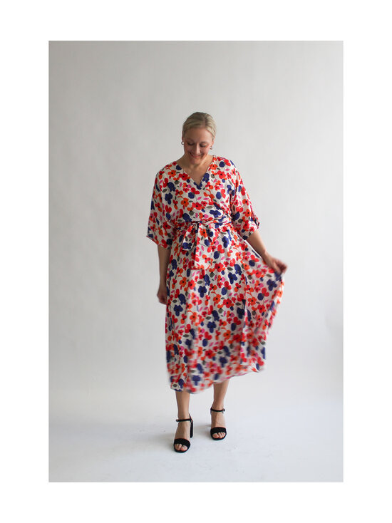 Lili Marleena - Kukkakuvioitu midi-kietaisumekko - WHITE | Stockmann - photo 5