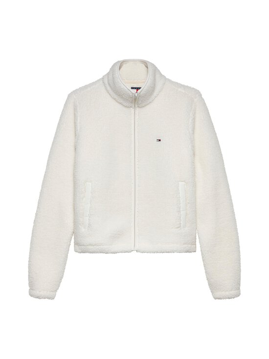 Tommy Jeans - Fliisjakk S-Flag Teddy Zip Thru - YBH ANCIENT WHITE | Stockmann - photo 1