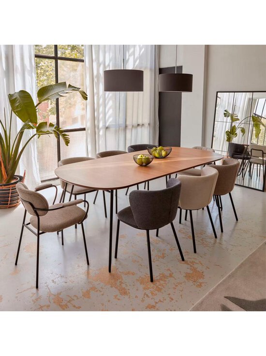 Kave Home - Novac- jatkettava ruokapöytä tammi/musta 100 x 170/320 cm - BROWN | Stockmann - photo 9