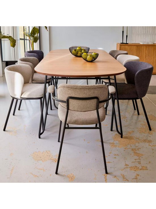 Kave Home - Novac- jatkettava ruokapöytä tammi/musta 100 x 170/320 cm - BROWN | Stockmann - photo 8