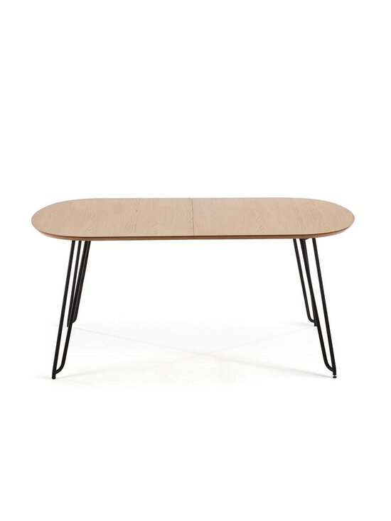 Kave Home - Novac- jatkettava ruokapöytä tammi/musta 100 x 170/320 cm - BROWN | Stockmann - photo 3