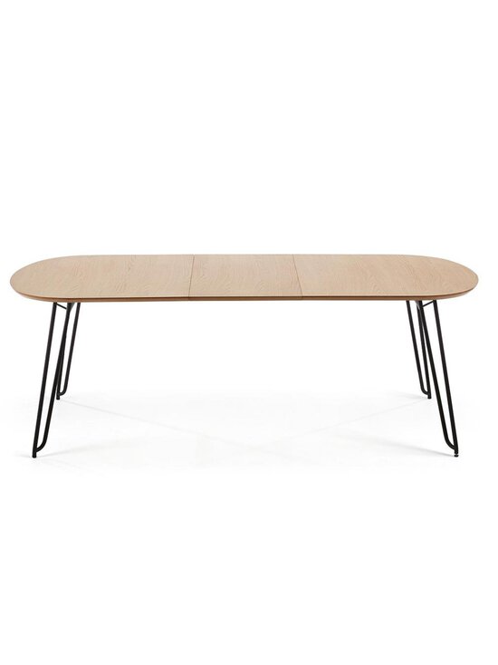 Kave Home - Novac- jatkettava ruokapöytä tammi/musta 100 x 170/320 cm - BROWN | Stockmann - photo 4
