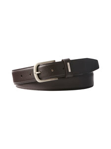 Calvin Klein Bags & Accessories - Curved Pin Buckle ādas josta - YG1 CK DARK BROWN / BRUSHED NICKEL | Stockmann
