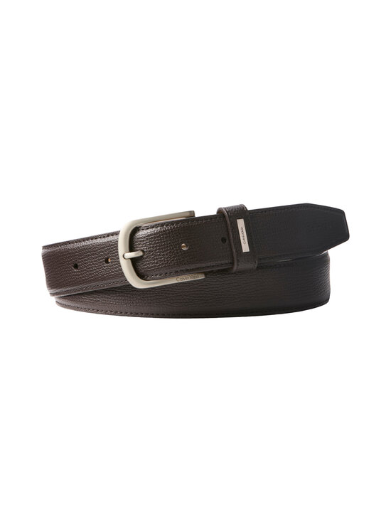 Calvin Klein Bags & Accessories - Curved Pin Buckle ādas josta - YG1 CK DARK BROWN / BRUSHED NICKEL | Stockmann - photo 1