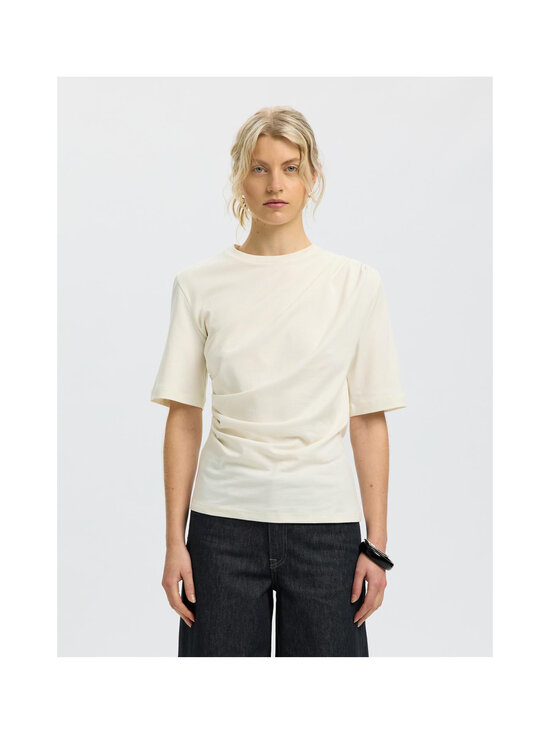 Selected - Slwtaj Light Twist -t-paita - EGRET | Stockmann - photo 5