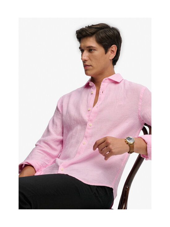 Superdry - Riviera lina krekls ar apkakli - J3B CITY PINK CHAMBRAY | Stockmann - photo 3