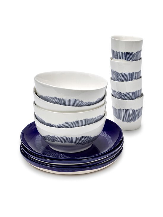 Serax - Nõudekomplekt Stripes Feast Breakfast Set, 12 osa - 26 WHITE/BLUE | Stockmann - photo 2
