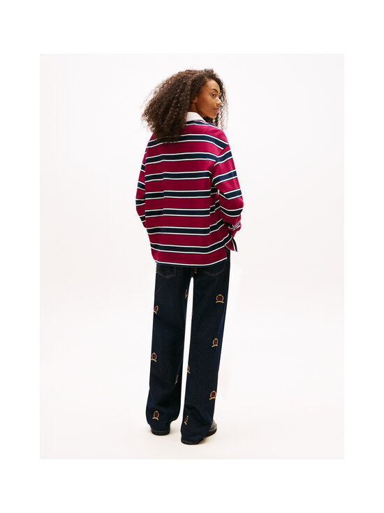 Tommy Jeans - Triibuline Rugby-särk Relaxed S-Flag Stripe - 0E3 LAVISH CERISE / MULTI STRIPE | Stockmann - photo 3