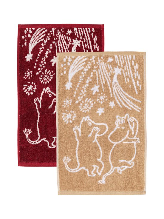Moomin Arabia - Juhlan Aika -käsipyyhesetti 30 x 50 cm, 2 kpl - RED | Stockmann - photo 1