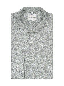 Olymp - Body Fit Extra Long Sleeve Small Flower krekls ar apkakli un pagarinātām piedurknēm - 40 HELLGRÜN | Stockmann