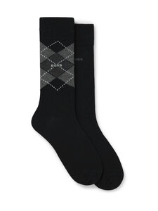 BOSS - Argyle zeķes 2 iepak. - 001 BLACK | Stockmann