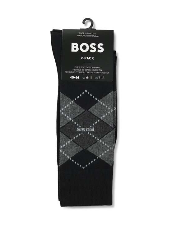 BOSS - Argyle zeķes 2 iepak. - 001 BLACK | Stockmann - photo 2