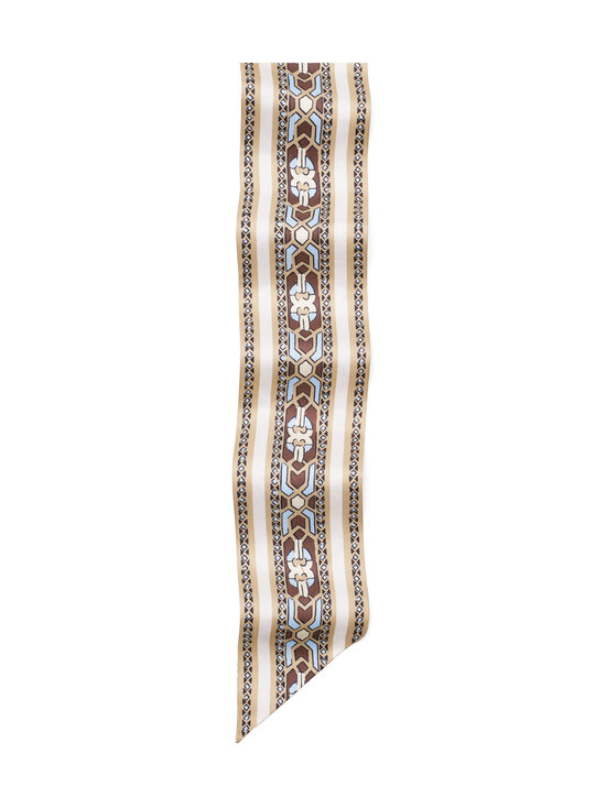 Tory Burch - T Monogram Deco Ribbon Tie zīda šalle - 101 IVORY DECO T MONOGRAM | Stockmann - photo 2