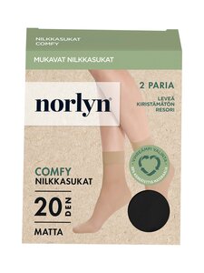 Norlyn - Comfy Matt 20 den -nilkkasukat 2-pack - 1210 BLACK | Stockmann