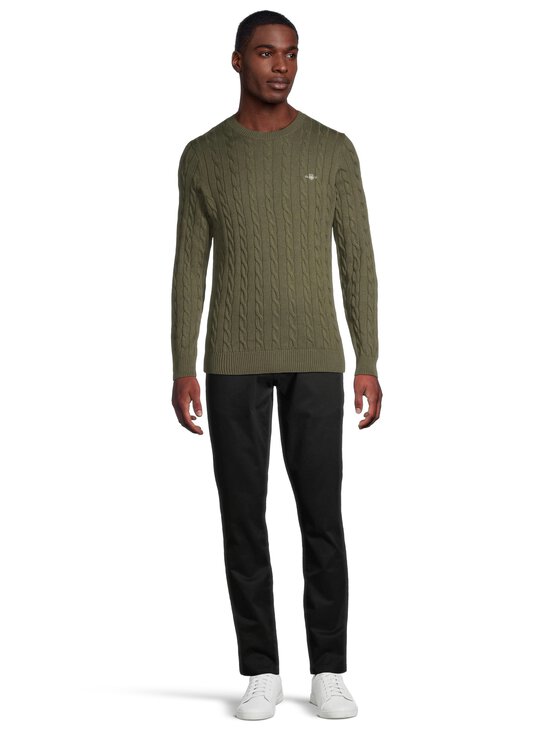 GANT - Palmikkoes kampsun Classic Cotton - 384 KHAKI GREEN MEL | Stockmann - photo 2