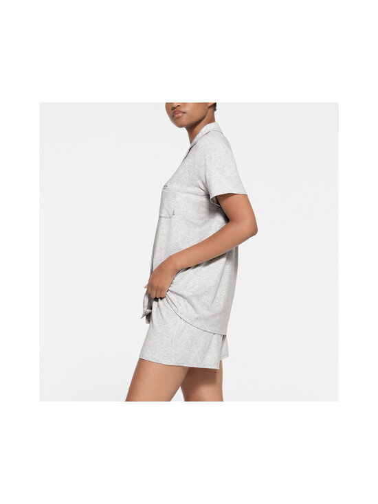 SKIMS - Pidžaama Short Sleeve Button Up - LIGHT HEATHER GREY | Stockmann - photo 5