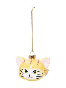 Casa Stockmann - Glass Cat Face -joulukoriste - GOLD | Stockmann