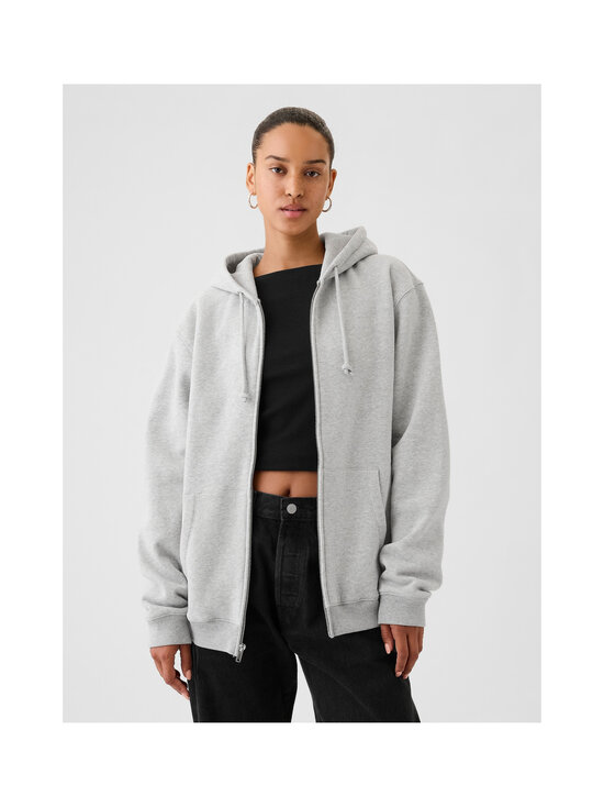 GAP - Fleece Full Zip džemperis ar kapuci - LIGHT HEATHER GREY B08 | Stockmann - photo 4